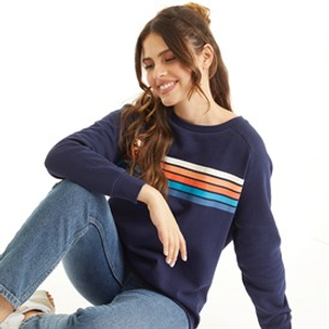 Board Angels Womens Crew Neck Sweatshirt Navy