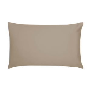 400 Thread Count Sateen Plain Dye Pair of Standard Pillowcases, Truffle