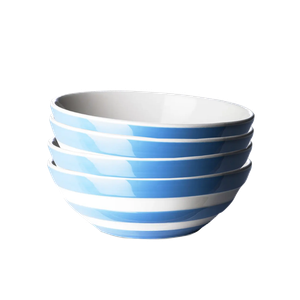 Set of 4 Blue Cereal Bowls (Seconds)