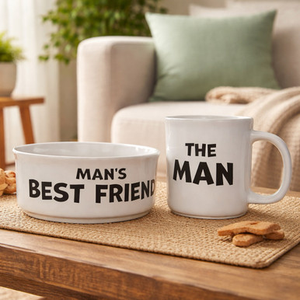 #winning Man's Best Friend Mug & Bowl Set