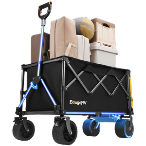 BougeRV Electric Foldable Utility Camping Wagon with Power Bank