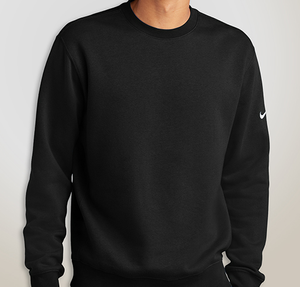 Nike Club Fleece Sleeve Swoosh Crewneck Sweatshirt - Black