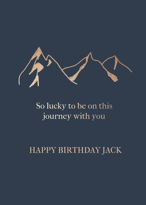 Lucky To Be On This Journey With You Moutain Range Birthday Card