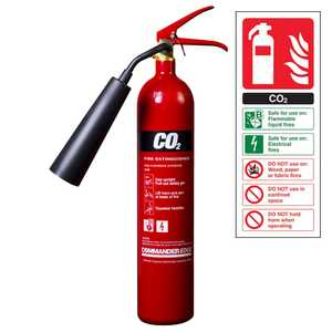 2kg CO2 Extinguisher + Free Sign
