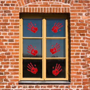 Bloody Handprint Stickers- 6 Pack
