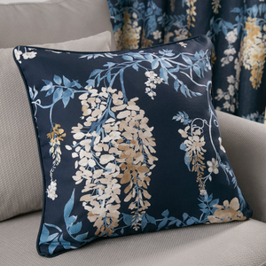 Dreams & Drapes Wisteria Filled Cushion 43cm x 43cm Navy