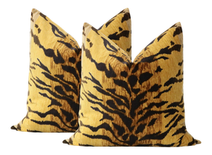 22" Bengal Velvet Sand Pillows - a Pair