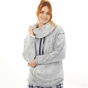 Board Angels Womens Frosted Wellsoft Snuggle Top Navy/Grey