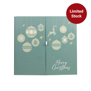 12 Days Merry Christmas Green and Gold Advent Calendar