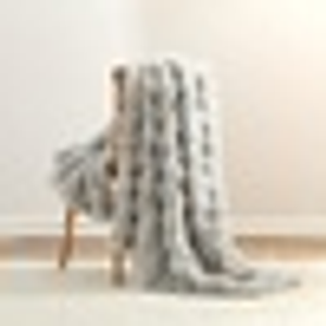 Eden Silver Faux Fur Throw