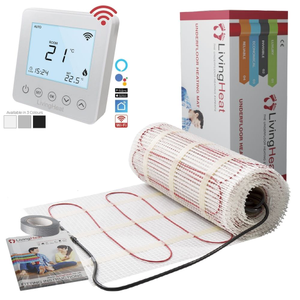 Underfloor Heating Mat 200W/M² - 20sqm, White Wi5 Thermostat
