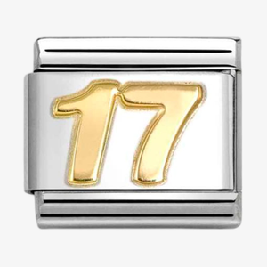 Nomination CLASSIC Gold Number 17 Charm 030109/45
