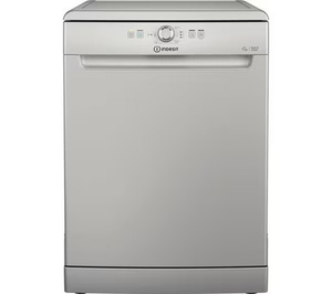 Indesit, D2FHK26SUK, Freestanding Dishwasher 14 Place 9.5L, Silver