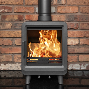 Mazona Heatwave 5kW Multifuel Woodburning Stove, Grey Freestanding Eco Design Approved, Defra Approved