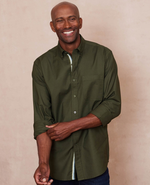 Khaki Classic Fit Button-Down Oxford Casual Shirt [RTC]