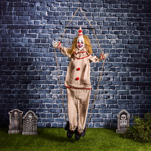 Hanging Animated Clown on Swing