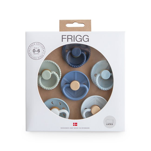 FRIGG - Pacifier -  Endless Sea - Size 1 (6 Pack)