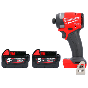 Milwaukee M18FID3 18V Cordless FUEL 1/4" Impact Driver With 2 x 5.0Ah Batteries