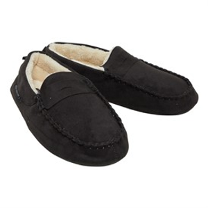 French Connection Mens Mocassin 2 Slippers Black