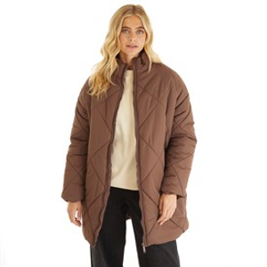 Bench Womens Yarah Puffer Jacket Chocolate