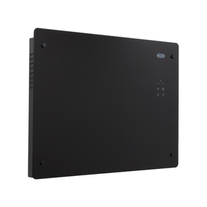 ECOSO Vitrum - Black 1500W Plug-In Smart Electric Glass Panel Portable Heater - 465mm x 640mm