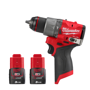 Milwaukee M12FPD2 12V Cordless FUEL New GEN Combi Drill With 2 x 3.0Ah Batteries