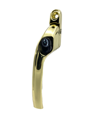 Left Handed Espag Lock UPVC Window Handle - Brass - Hardware Solutions