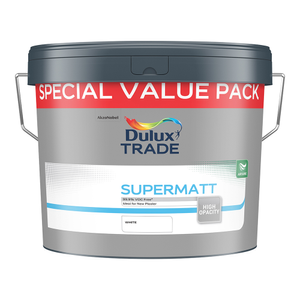 Dulux Trade Supermatt Paint White 12ltr
