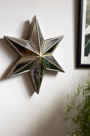 Large Mirrored Star Wall Decoration