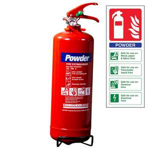 2kg Dry Powder Extinguisher + Free Sign