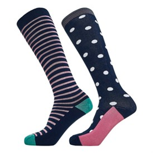 Bench Womens Mucian Two Pack Welly Socks Multi