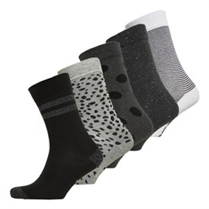 Bench Womens Elwood Five Pack Socks Black/Multi