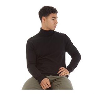 Onfire Mens Roll Neck Sweater Black