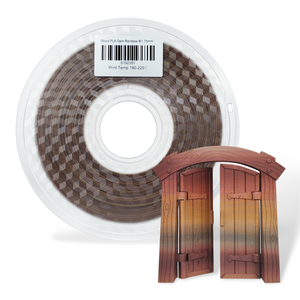 1 x PLA 3D Filament 1.75mm Wood Rainbow (Dark) - 1KG