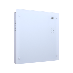 ECOSO Vitrum - White 1000W Plug-In Smart Electric Glass Panel Portable Heater - 465mm x 510mm