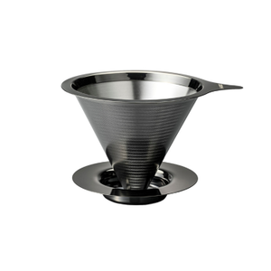 Hario drip metalowy z podwójnym filtrem siatkowym 1-4 fil. black metal
