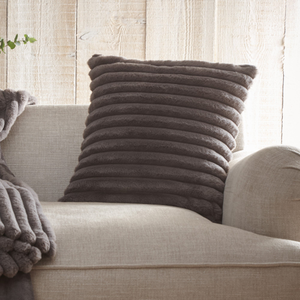 Appletree Morritz Faux Fur Filled Cushion 43cm x 43cm Charcoal