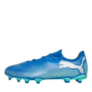 Puma Future 7 Play FG/AG Firm Ground Football Boots Hyperlink Blue Mint/Puma White