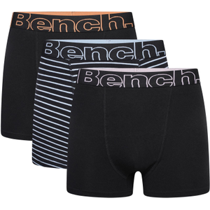 Bench Mens Rusby 3 Pack Elasticated Boxer Shorts - XL / Assorted - XL / Assorted