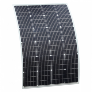 150W Semi-Flexible Fibreglass Solar Panel With A Round Rear Junction Box And 3M Cable, With Durable Etfe Coating