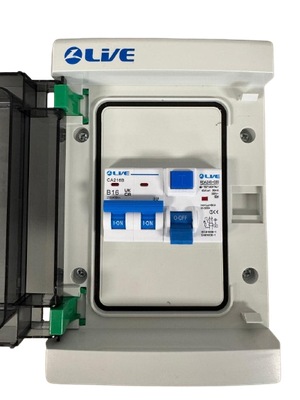 Campervan compliant 230v Consumer Unit with 16amp Dual Pole MCB