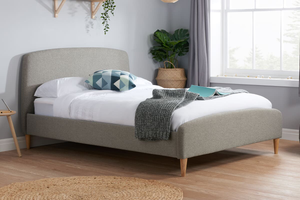 Quebec Grey Fabric Bed