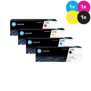 HP 218A (W2180A) Toner Cartridge Bundle [1 x Black, Cyan, Magenta, Yellow]