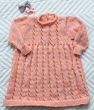Vintage Baby Girls Dress in YarnArt Baby Cotton Multicolor