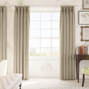 Roslin (Blackout), Monroe Bisque - Made to Measure Curtains