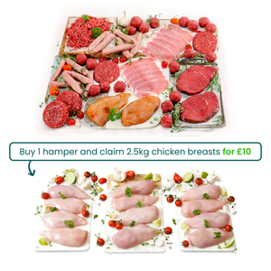 Buy 1 hamper + claim 2.5kg chicken breasts for £10
