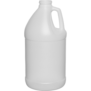 1/2 Gallon Natural HDPE Plastic Round Jug 38mm 38-400 70 Grams