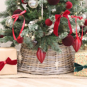 Rattan Wicker Christmas Tree Skirt
