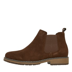 French Connection Mens FC Suede Cleated Chelsea Boots Brown Suede