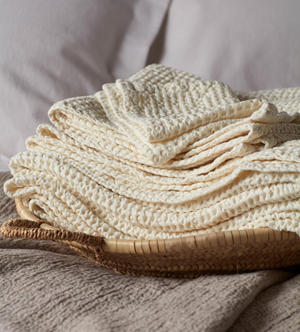 Cream 100% Cotton Waffle Towels